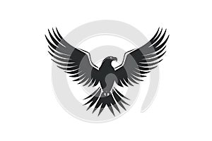 Abstract Art Logo of a Hawk in Motion