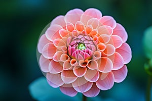 Close-Up of a Beautiful Flower in Vibrant Red Colors on a Solid Textured Background photo