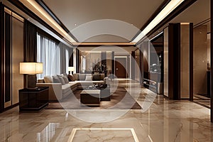 Opulent high-end architectural design of a luxury living room photo