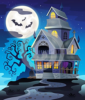 Image with haunted house thematics 3 photo