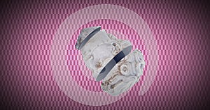 Image of head sculpture on checkered background