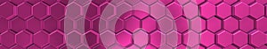 Image of purple hexagons with metalic bright.