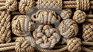 The image highlights the craftsmanship and utility of rope work