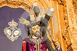 Image of the Holy Christ of the Three Falls, Cristo de las tres Caidas, from the 16th century, photo