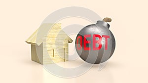 The image for Household debt or property concept 3d rendering