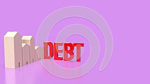 The image for Household debt or property concept 3d rendering