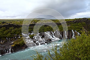 Image of hraunfossar waterfall iceland