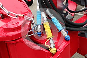 Image of hydraulic lines hitch