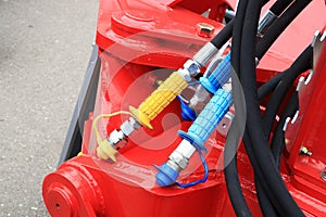 Image of hydraulic lines hitch