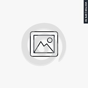 Image icon, linear style sign for mobile concept and web design