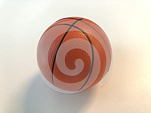 Iconic orange leather basketball image photo