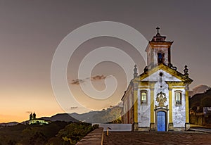 Image with illuminated baroque style churches