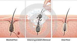 Pore cleansing process