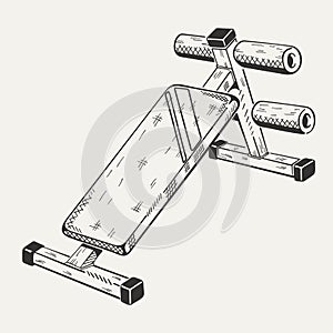 The image with illustration of training apparatus