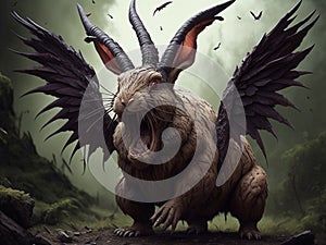 wingged horn rabbit