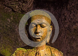 Image of Indian deity at Hanibe caves, Komatsu, Ishikawa Prefecture, Japan