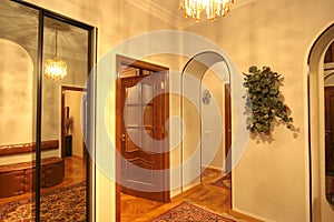 The image of an inhabited multiroom apartment