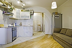 The image of an inhabited multiroom apartment