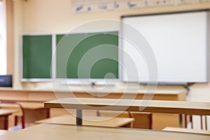 Interior of a modern school classroom