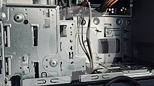 An internal view of a CPU machine