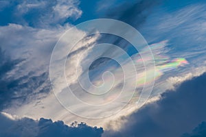 blue sky and white cloud .