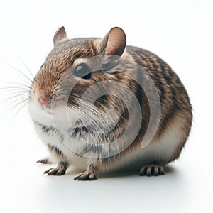 Image of isolated gerbil against pure white background, ideal for presentations
