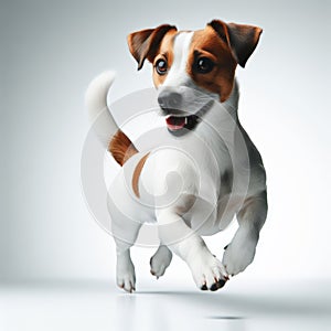 Image of isolated Jack Russell against pure white background, ideal for presentations