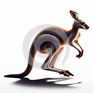 Image of isolated Kangaroo against pure white background, ideal for presentations