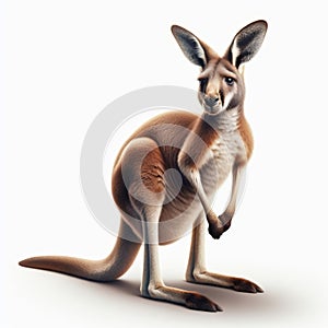 Image of isolated Kangaroo against pure white background, ideal for presentations