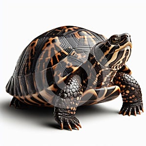 Image of isolated terrapin against pure white background, ideal for presentations