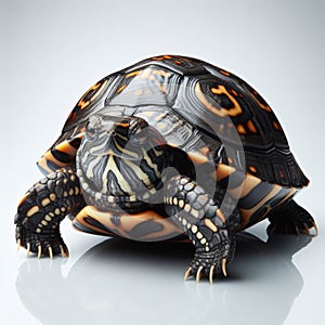 Image of isolated terrapin against pure white background, ideal for presentations