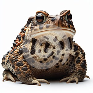 Image of isolated toad against pure white background, ideal for presentations