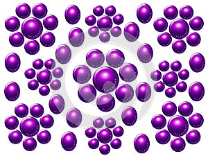 Pattern with purple flowers