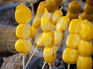 Japanese Street Food Dango rice dumpling sweet dish