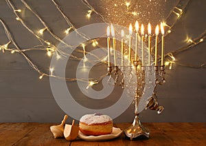 image of jewish holiday Hanukkah background photo