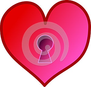 Image of love padlock with keyhole