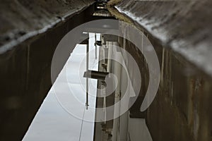 low-angle images of the urban drainage system.