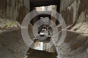 low-angle images of the urban drainage system.