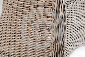 Image of luxury simple rattan garden furniture detail, close-up