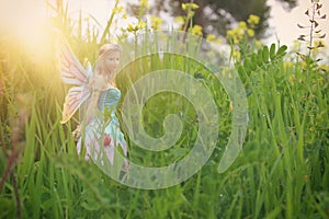 image of magical little fairy in the forest.