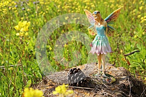 image of magical little fairy in the forest.