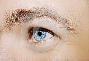 Image of man`s blue eye