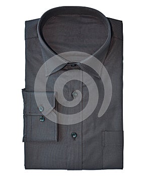 Image of a man`s folded formal shirt