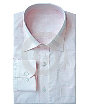 Image of a man`s folded formal shirt