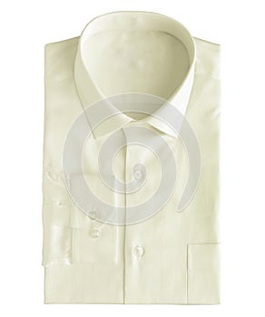 Image of a man`s folded formal shirt