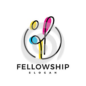 Image of a man with a thin lines in different colors