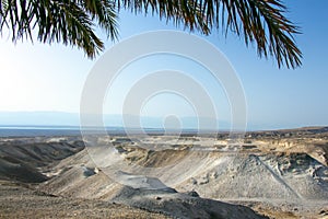 Image of the Masada fortress against the backdrop of the Dead Sea