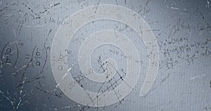 Image of mathematical data processing over grey background