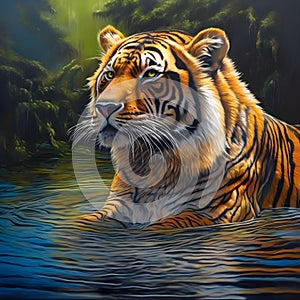 image of matte painting of transcendental art wildlife mood.