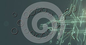 Image of medical data processing and processor socket over grey background